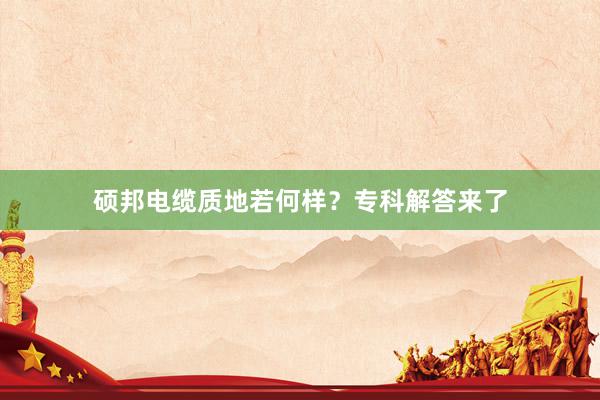 硕邦电缆质地若何样？专科解答来了