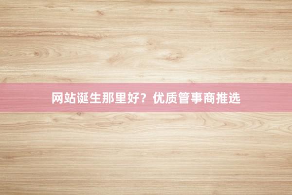 网站诞生那里好？优质管事商推选